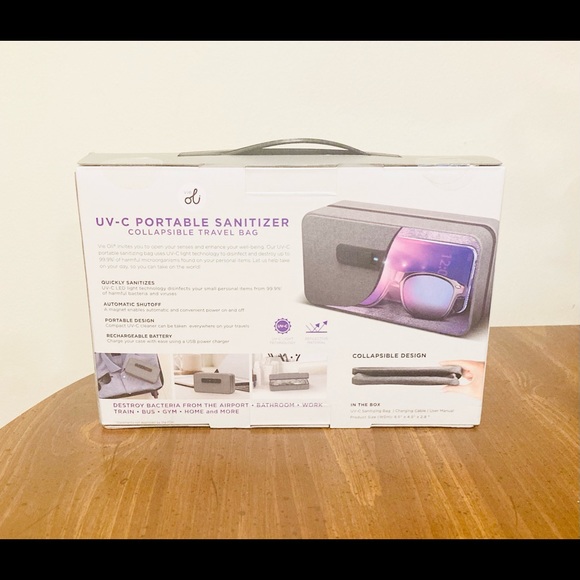 UV-C  Sanitizer Collapsible Travel Bag (keys,phone, etc) - Picture 3 of 9